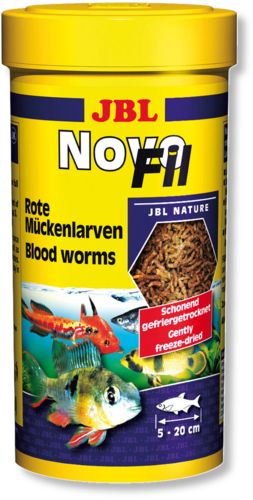 JBL NovoFil 250ml Gefriegetrocknete rote Mückenlarven