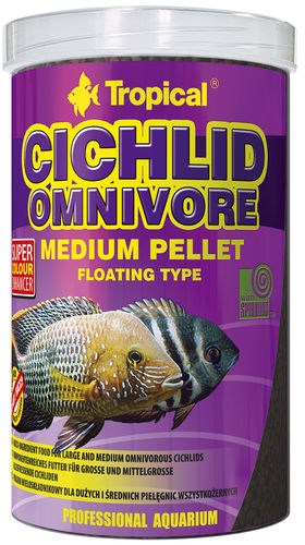 Tropical Cichlid Omnivore Medium Pellet 1000ml